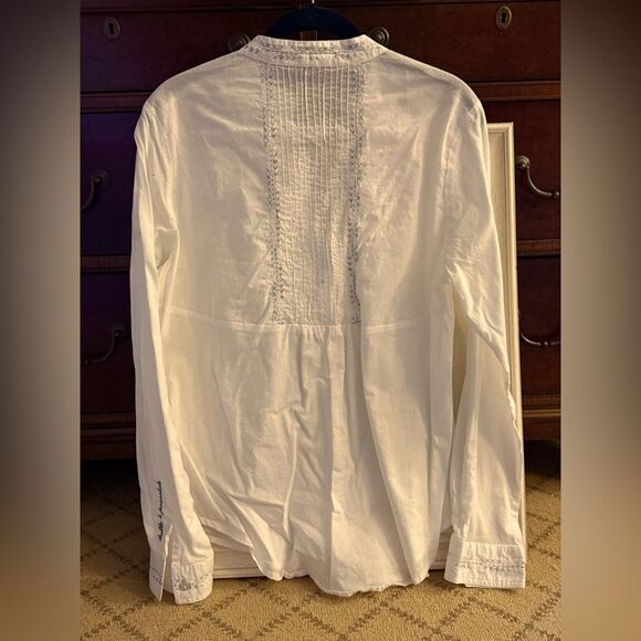 Alp and Rock long sleeve white button down shirt embroidery details NWOT L - Picture 2 of 14